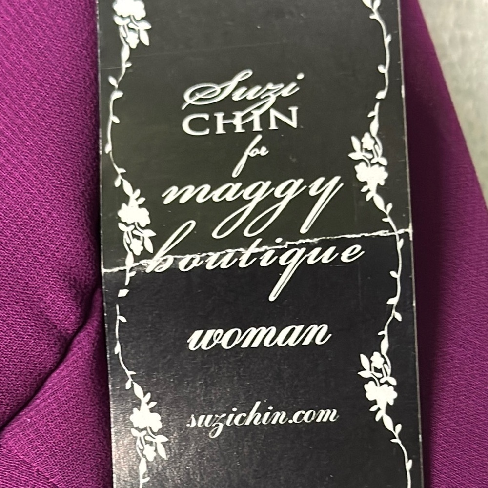 Suzi Chin for Maggy Boutique Purple Drape Front Dress Size. 18W - Picture 10 of 10